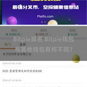 Bitpie排名 Bitpie钱包与其他钱包有何不同？