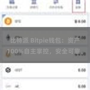 比特派 Bitpie钱包：资产100%自主掌控，安全可靠。