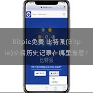 Bitpie免费 比特派(Bitpie)交易历史记录在哪里查看？