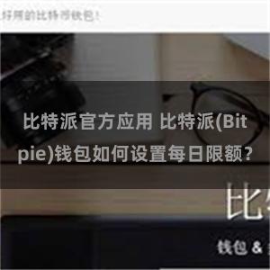 比特派官方应用 比特派(Bitpie)钱包如何设置每日限额？